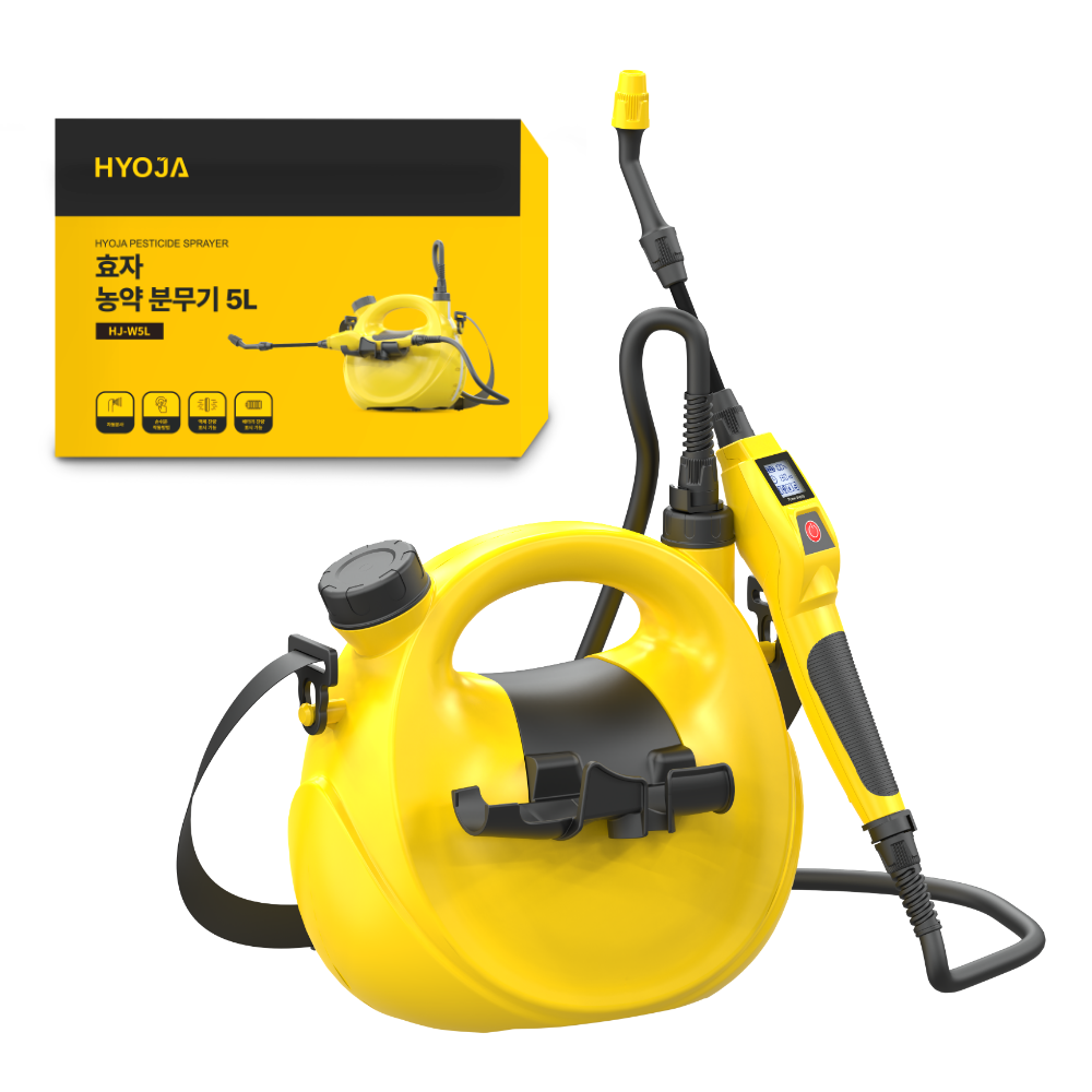 효자 전동 농약분무기 5L 충전식 농약 살포기 충전 압축 방역 자동 제초제 분사기, 노랑, 1세트 69,000원