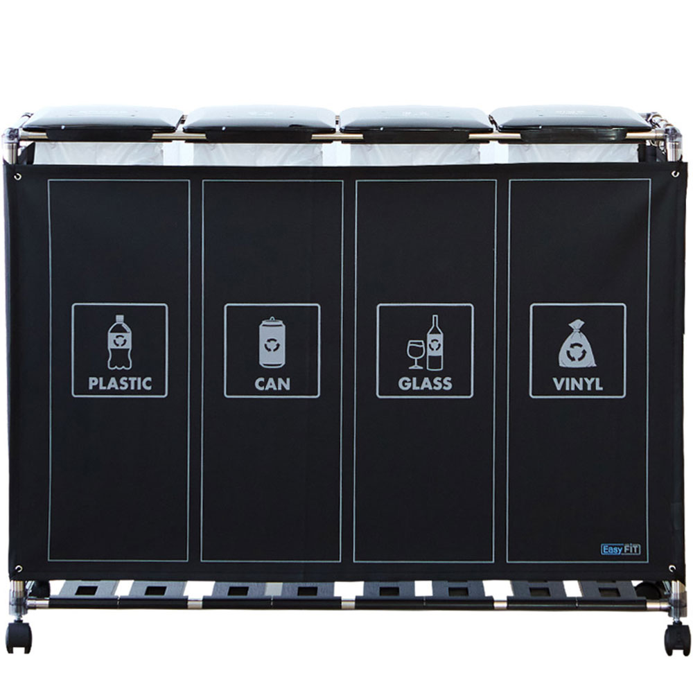 센스큐 이지핏 4단 분리수거함 리치 타입, 블랙 48,900원