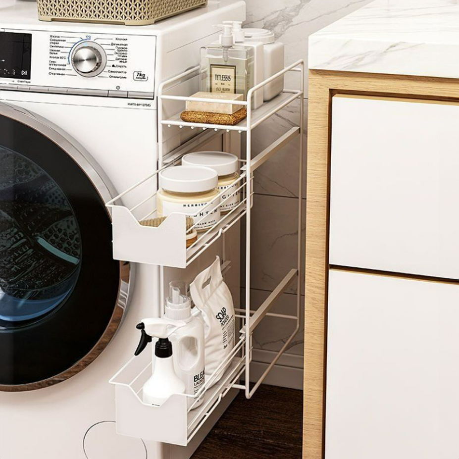 라슈에뜨 틈새 자석 슬라이딩 수납 선반 3단, 화이트, 1개 36,900원