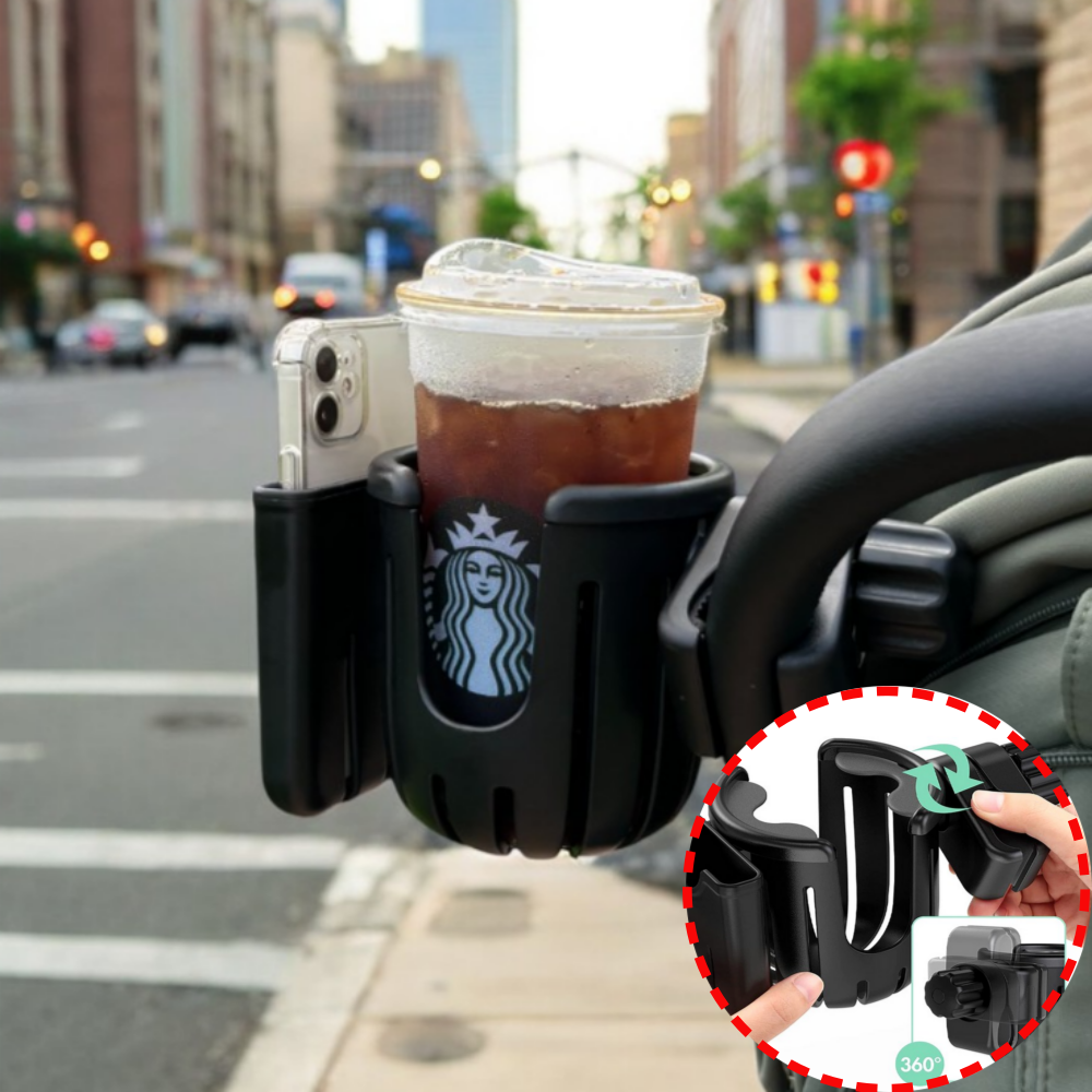 피크플로우 간편설치 젖병 핸드폰 유모차컵홀더, 1개, 블랙 12,900원