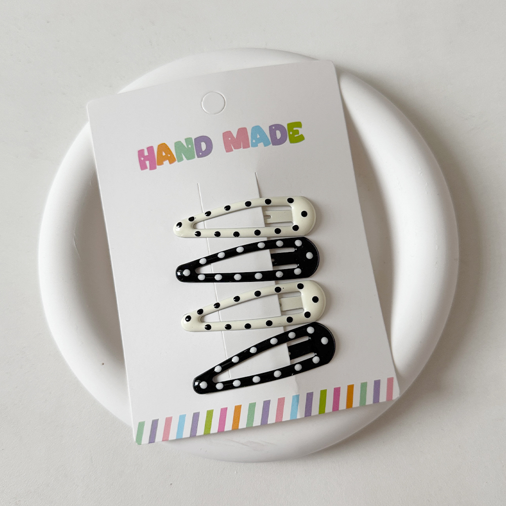 깨비다 도트 머리 똑딱핀 2종 x 2p 세트 4,200원