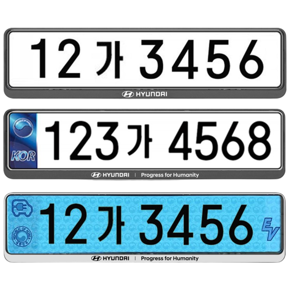 공식인증 현대자동차 번호판가드 2개입 - 천공, 비천공, 전기차 겸용 가드 12,900원