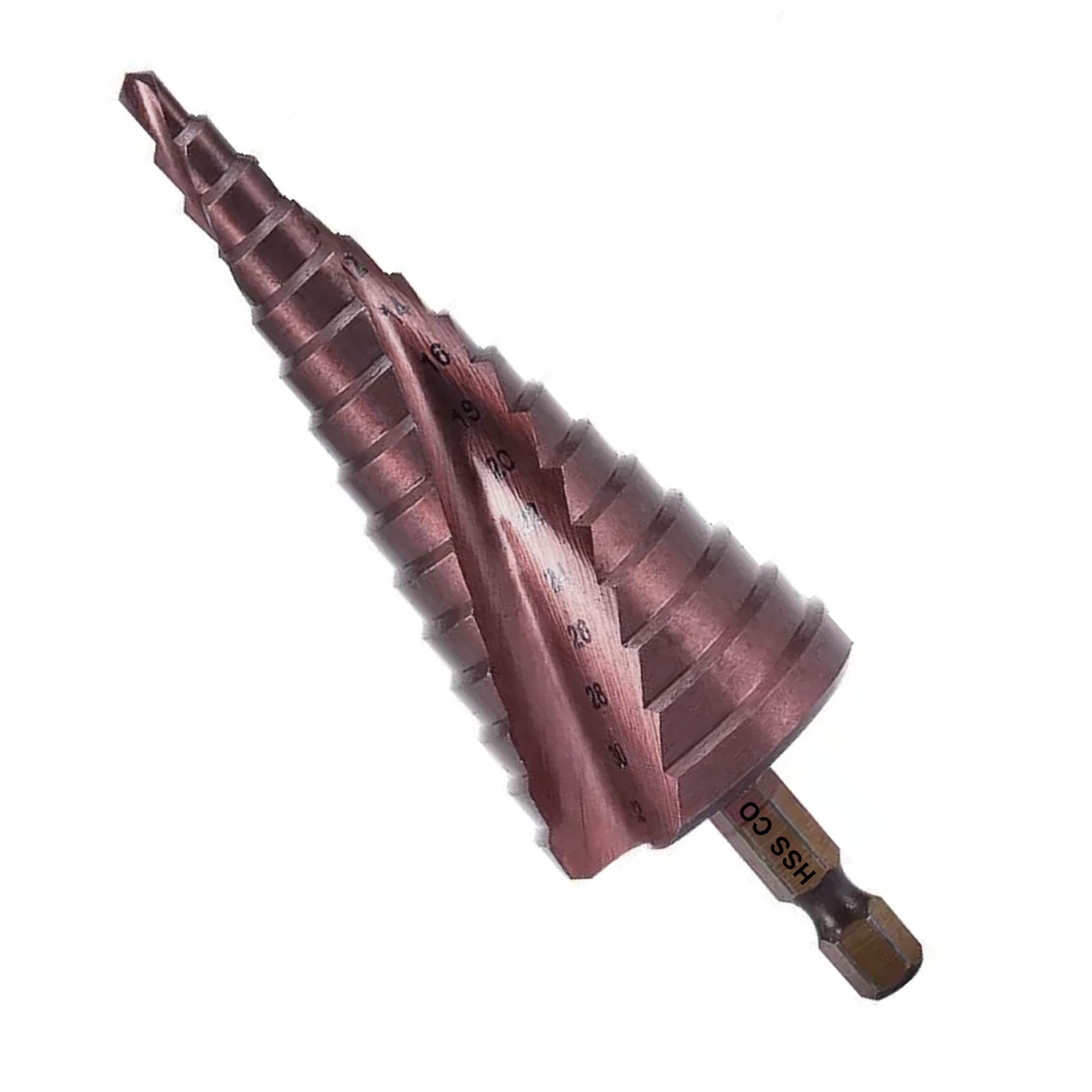 플로메리아 CO 코발트 스텝드릴비트 4mm~32mm 계단식타공 육각 임팩드릴 호환 스테인레스 스텐판타공 스텐홀쏘 서스 기리 철판 철기리 금속 목재 스텝기리 홀가공 39,900원