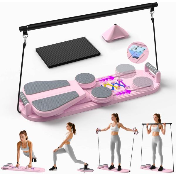 필라테스 보드 홈용 리포머 세트 다기능 복부 다목적 접이식 코어 운동 기구 핑크 297,700원