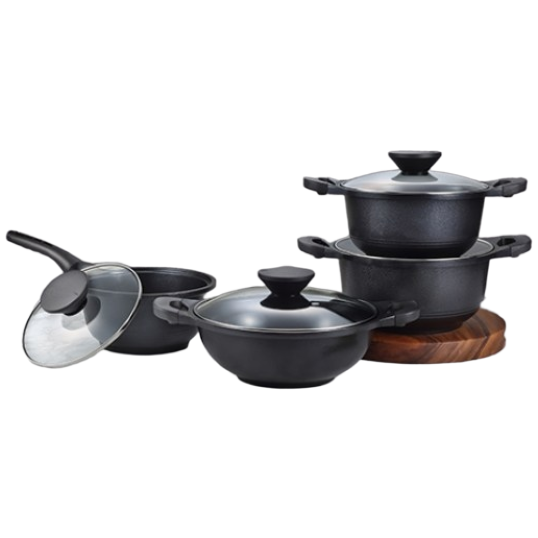 PN풍년 PN 풍년 펄블랙IH 주물냄비 인덕션냄비 양수 편수냄비 전골 냄비세트, 펄블랙, 편수20+양수22+양수24+전골26+곰솥28(5종), 1개 182,000원