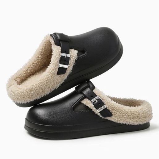 도림 초경량 버클 통굽 털 슬리퍼 방한 퍼슈즈 7,900원