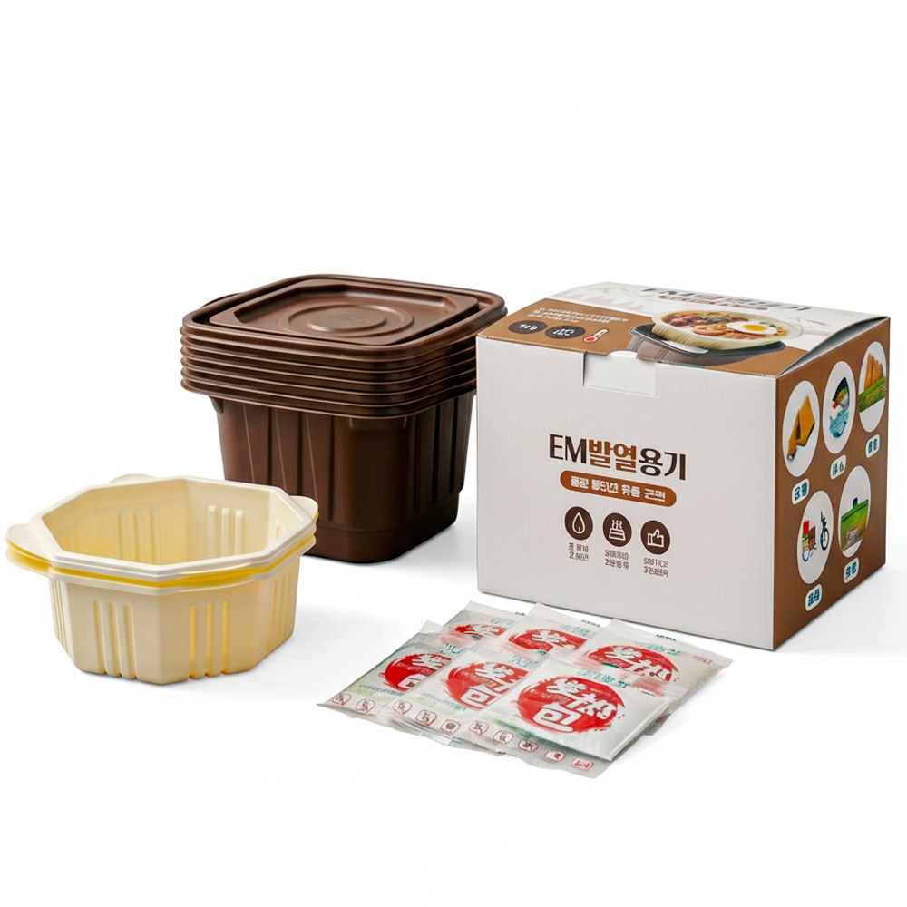 초록소반 발열용기 세트 비화식 도시락 즉석가열, 3세트, 브라운 10,300원