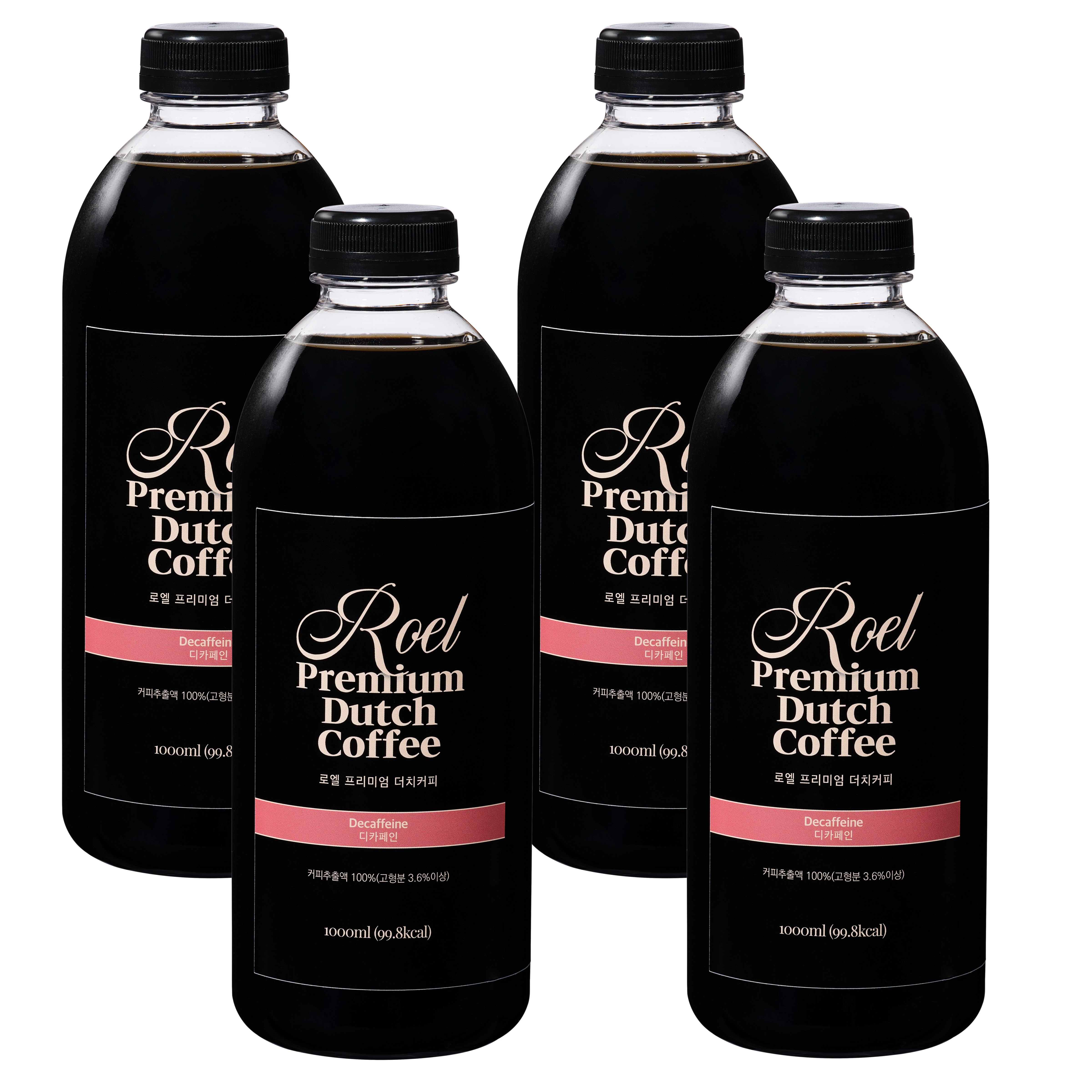 로엘 더치커피 콜드브루 원액 디카페인, 1L, 1개입, 4개 59,200원