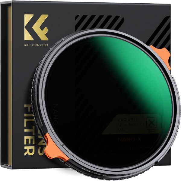 KF Concept 58mm ND464 26 스톱 ND 렌즈 필터 가변 및 CPL 편광 2in1 28회 다중 코팅 중성 밀도 카메라 NanoX 시리즈 330,100원