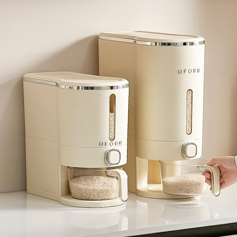 (업그레이드)원터치 밀폐쌀통/진공쌀통10kg/밀폐 방습 쌀통/일상쏙 쌀보관통잡곡통 계량 쌀보관함 쌀통5KG 10KG 쌀통 21,990원