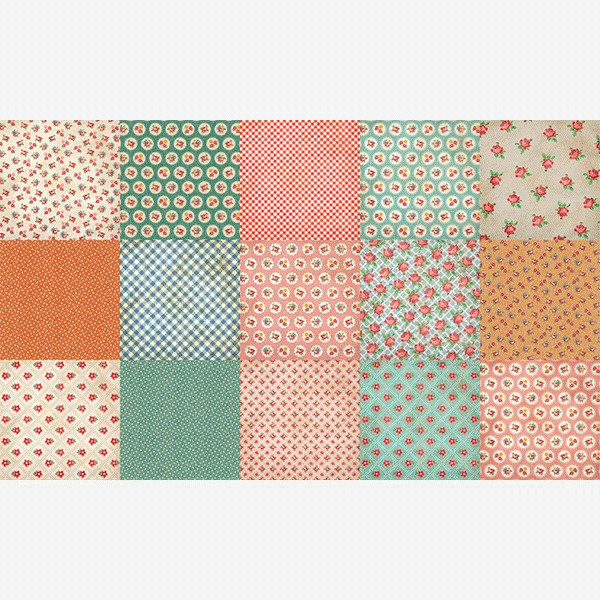 바이핸즈 로즈 플라워 패치워크 하프린넨 커트지원단 19,000원