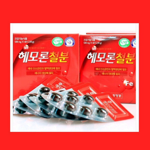 [순수한삼] 종근당건강 헤모론철분 500mg x 60 캡슐 1개월분 14,070원
