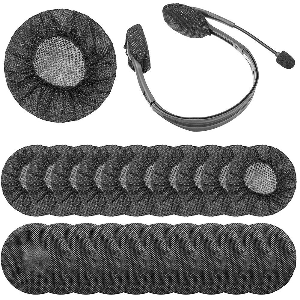 일회용 부직포 헤드셋 커버 100매 3색 위생 덧커버 마이크 이어폰 커버, 100개, 블랙 11,000원