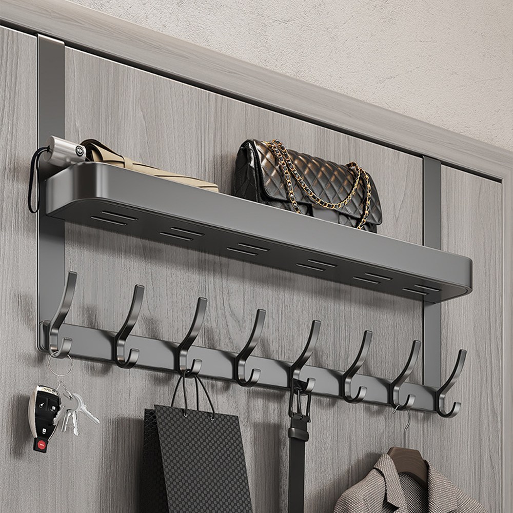 슈퍼인 벽걸이 행거 도어행거 문에거는옷걸이, 1개, 그레이 이중-8 훅 19,800원