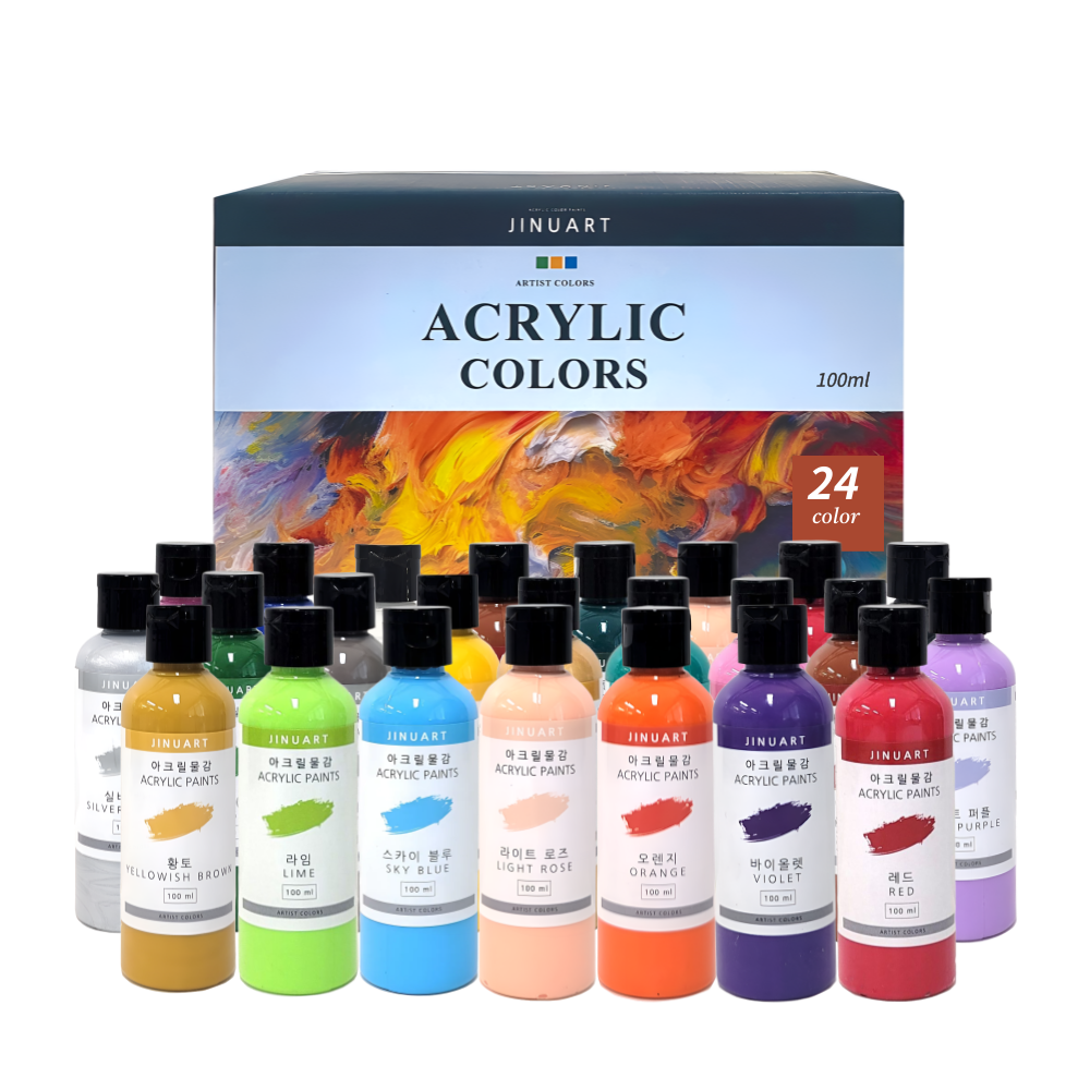 대용량 아크릴물감세트 12색 24색 세트, 100ml 49,270원