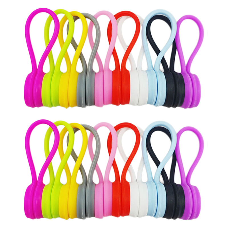 마다꾸미 실리콘 케이블타이 자석형 케이블 홀더 10종 x 2p, 랜덤발송, 1세트 15,660원