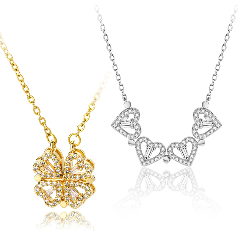 몽뉴 하트 클로버 목걸이 스타일변화 써지컬 데일리 체인 목걸이 11,900원