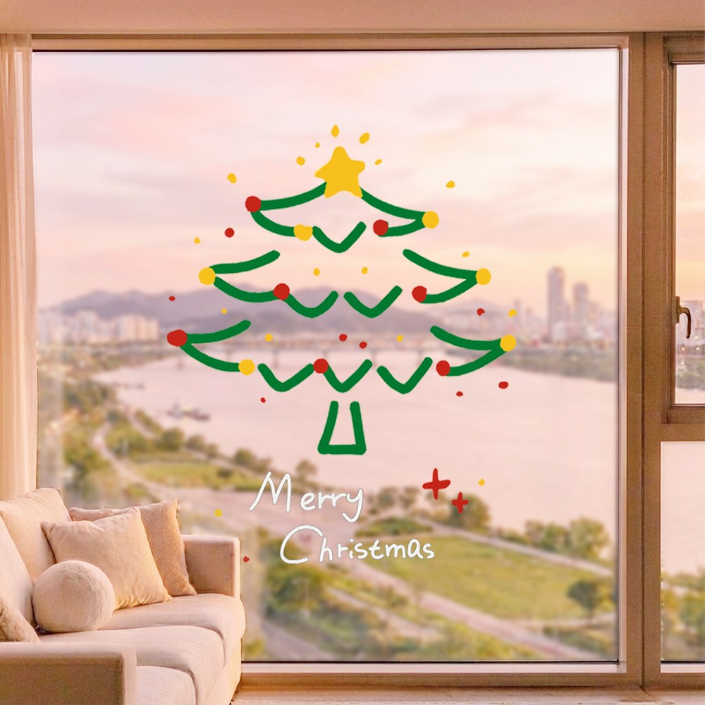 디심플 크리스마스 창문 스티커 장식소품 유리창 스티커 3,500원
