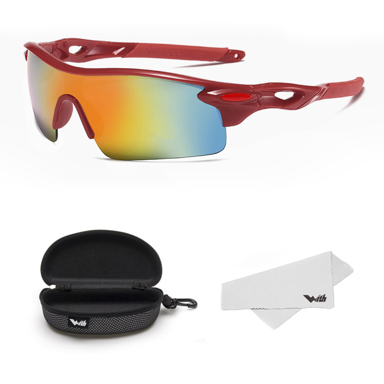 [WITH] 자전거 고글 스포츠 선글라스 초경량 편광 방풍, 1개, 와인 9,980원