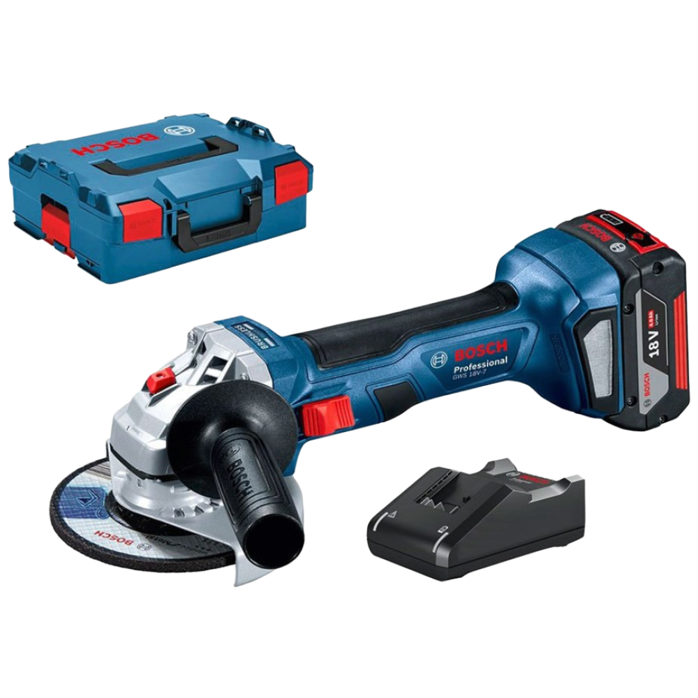 보쉬 전동 충전 핸드 그라인더 무선 gws 18v 7 5.0Ah 1개 세트, 1개 281,840원