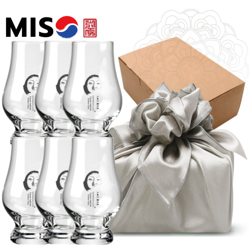 해피니스인어컵 얼굴무늬 수막새 신라의 미소 위스키잔 노징글라스 싱글몰트 니트잔 6P 보자기 포장 48,000원