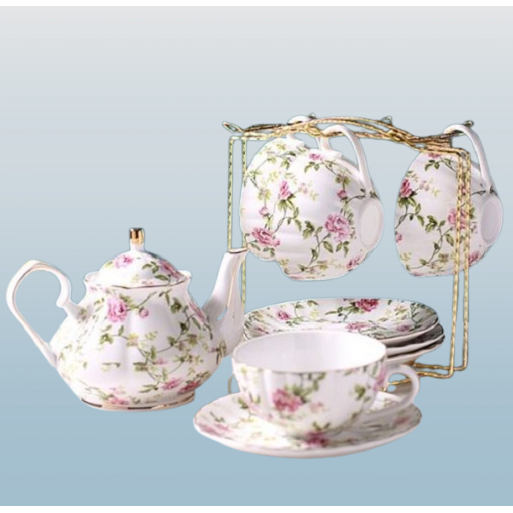 홈카페 예쁜 찻잔 4P 빈티지 커피잔세트 티팟세트 북유럽 홍차잔 머그컵세트 58,000원