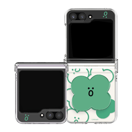 말랑말랑 드로잉 패턴 갤럭시 Z플립 투명 하드 힌지보호 케이스+아크릴톡 세트 14,500원