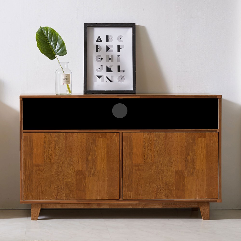 리츠데코 하인츠 원목 800 거실장 협탁 고무나무 멀바우 원목수납장, 멀바우 99,000원