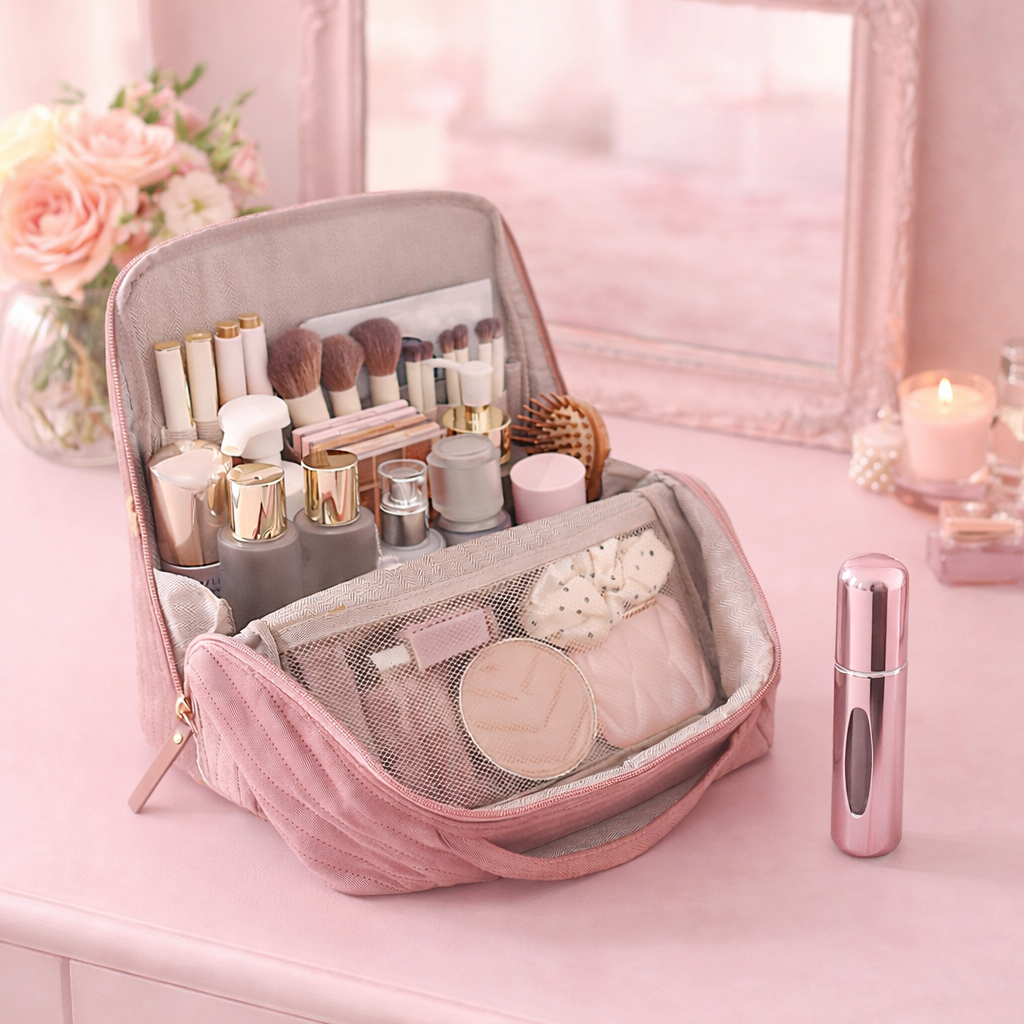 에브리봄 로맨틱무드 대용량 여행용 화장품 파우치 올인원 분리수납 특대형 20,000원