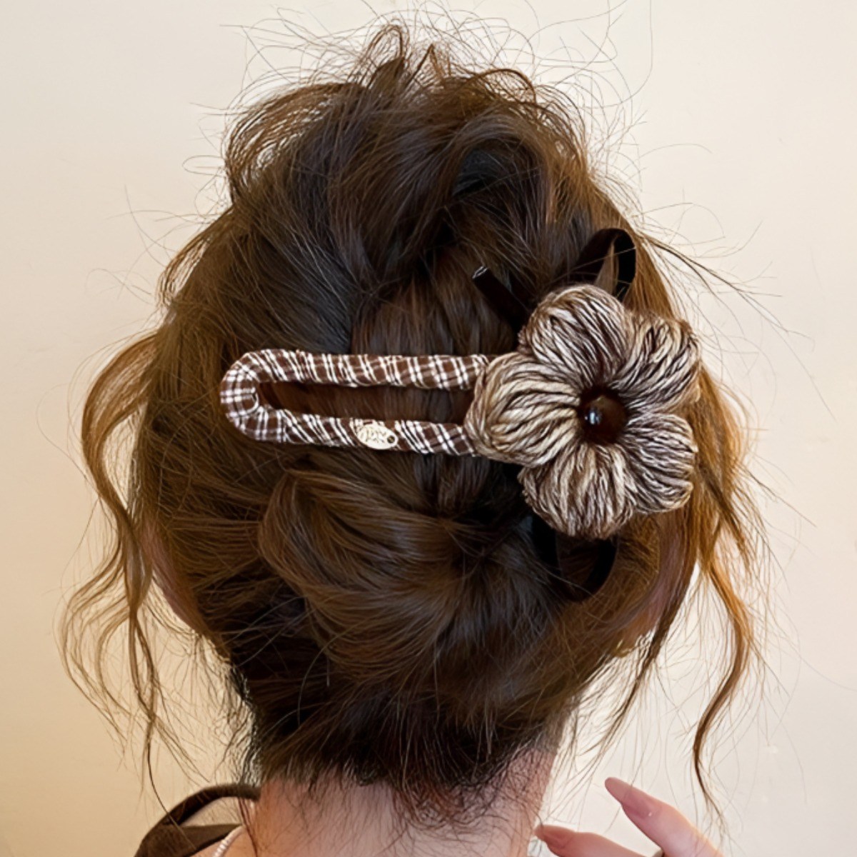 COCOMONSTER 프리미엄 핸드메이드 혼방 플라워 올림머리 헤어 집게핀 13cm 14,900원