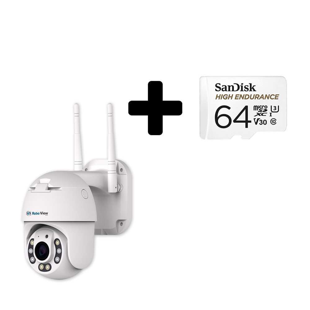 글로벌아이넷 로보뷰P2+64GB SD카드 홈 CCTV 캠 3.6mm 200만화소 실내.외 134,000원