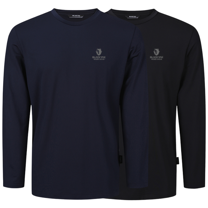 블랙야크 올시즌 기능성 속건 B에어로쿨맥스 드라이 2종 라운드 긴팔티(블랙+네이비) 49,000원