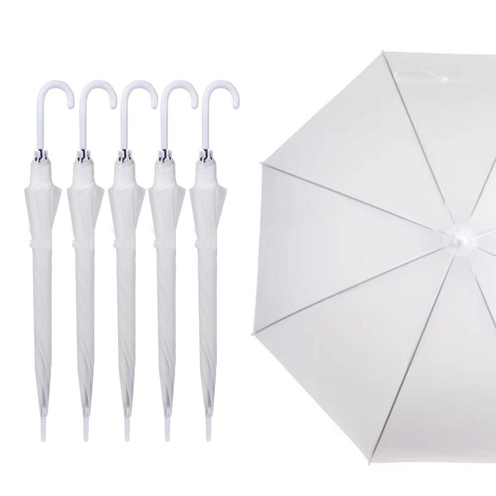 썬더 튼튼 자동 장우산 투명 파스텔 블랙 화이트 검정 비닐우산 8,000원