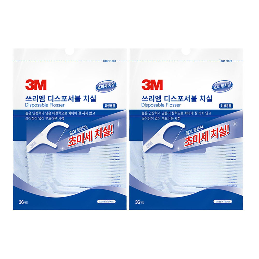 쓰리엠 싱글라인 일회용 치실, 36개입, 2개 4,040원