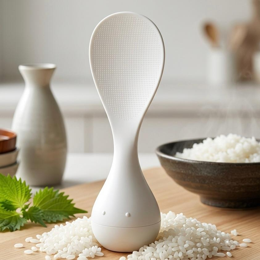 픽센트 밥풀안붙는 스탠드 롤리 오뚝이 주걱, 1개, 화이트 11,500원