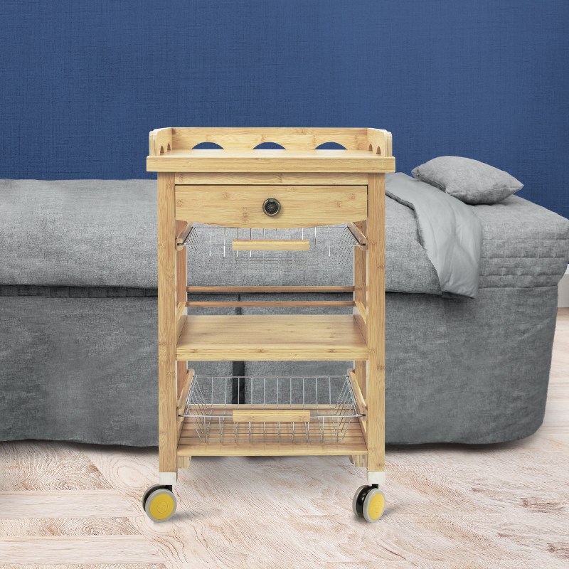 피부 미용 웨건 3단 HWA웨건 이동식 카트 서랍 원목 대나무 웨곤 원목웨건 나무웨건 - 한국, 1개 192,000원