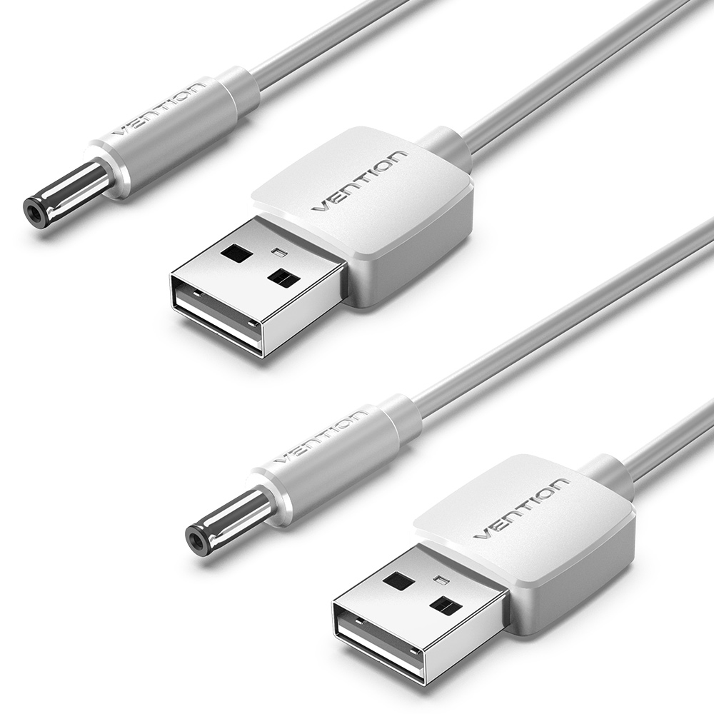 벤션 USB A-DC 3.5mm 충전케이블 CEX, 1m, 화이트, 2개 9,300원