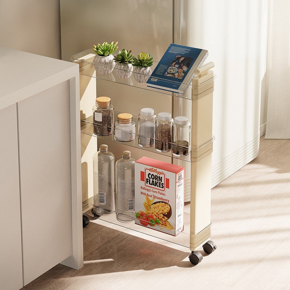 홈비 한뼘 틈새 이동식 트롤리 선반 46,900원