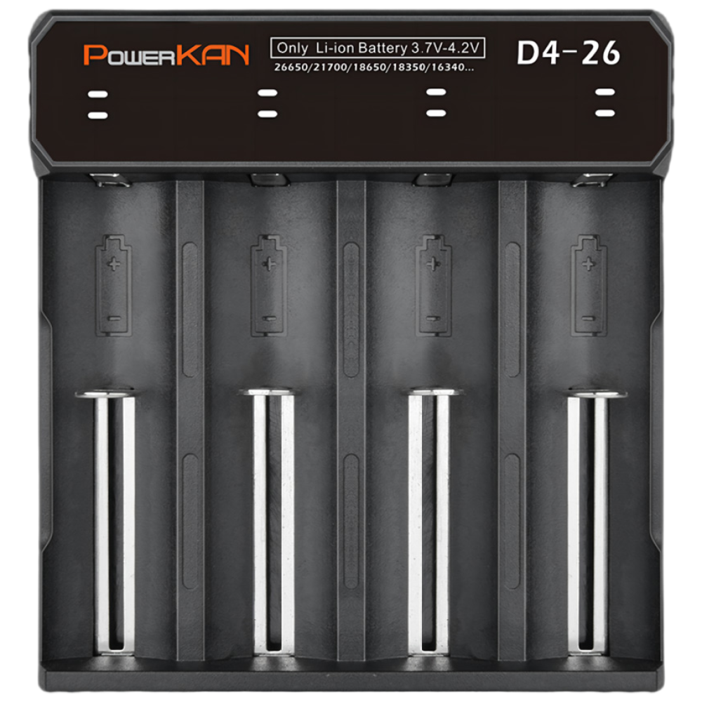 POWERKAN 리튬이온건전지 전용충전기 3.7V리튬이온 D4-26 과충전방지 LED표시 파워칸 18650배터리 충전기, 1개 15,500원