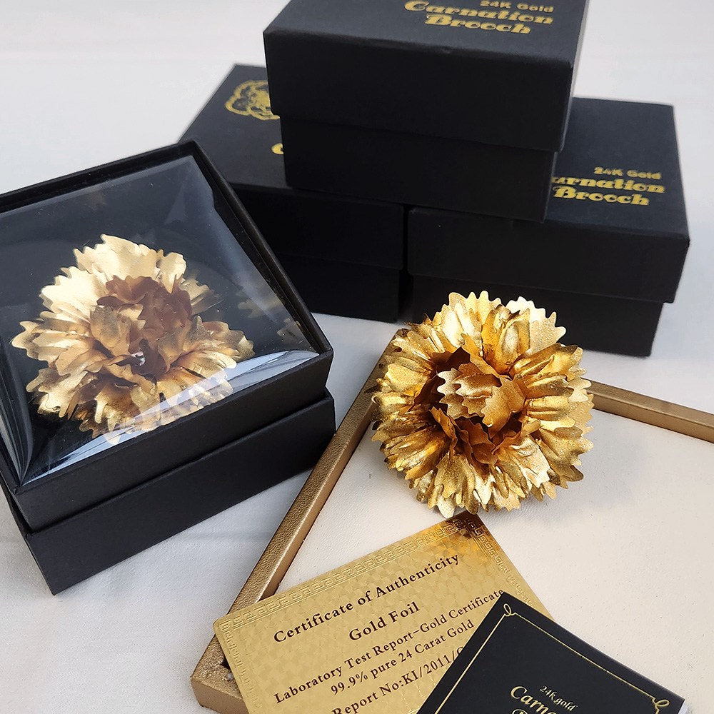 마녀플랜트 순금 골드 부모님 생신선물 어버이날 24K 카네이션 감사 사랑 효도선물, 기본_금카네이션 19,270원