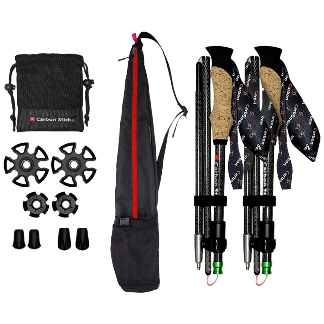 [엑스카본] MX-3 초슬림 카본 등산스틱 5단 접이식 초미니 초경량 손목스트랩 2개 1세트, 2개 149,000원