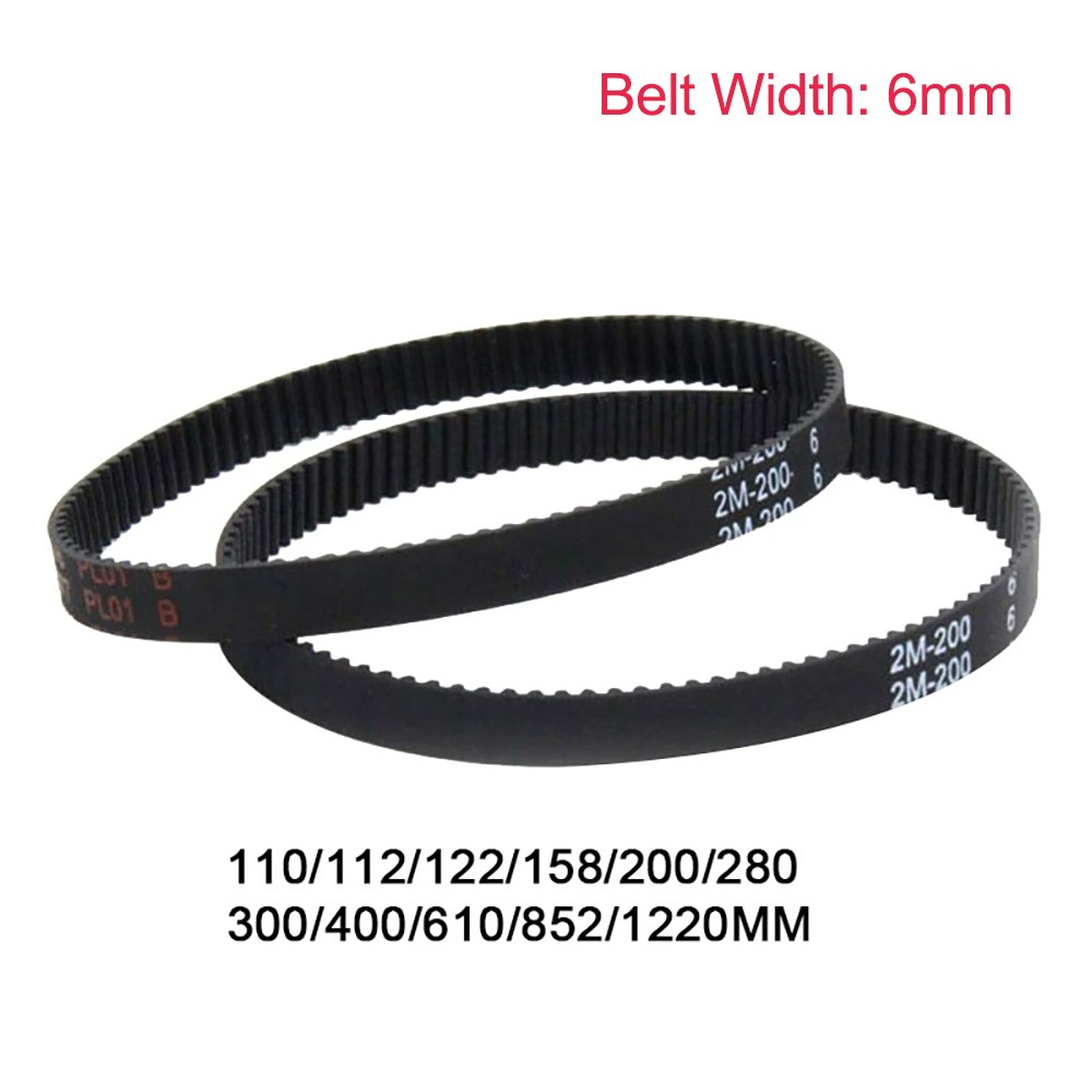 GT2 폐쇄 루프 타이밍 벨트 고무 2GT 6mm 110 112 122 158 200 280 300 400 610 852 mm 동기 벨트, 3D 프린터 부품 7,400원