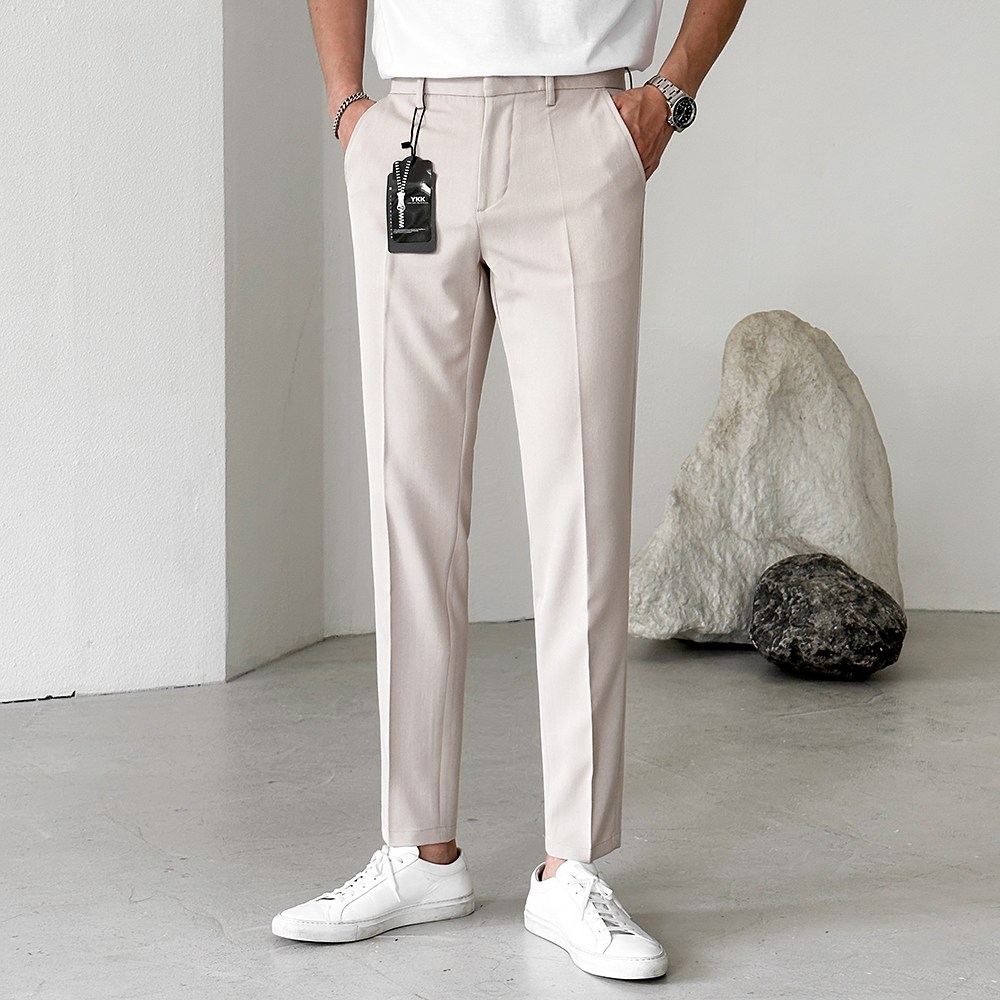 베이직바이블 남자 스판 슬랙스 빅사이즈 밴딩 바지 링클프리 출근룩 데일리용(5color) 24,900원