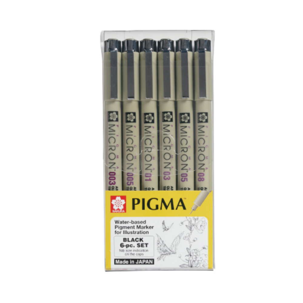 사쿠라 피그마마이크론 블랙6본세트 XSDK-6A 9,500원