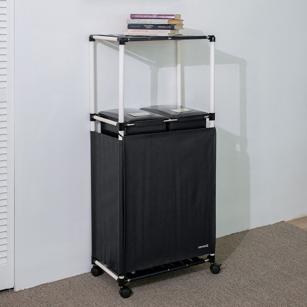 센스큐 [추가 선반 SET] 이지핏 리치 2구/3구/4구 다용도 가정용 분리수거함 (상단선반포함) 40,800원