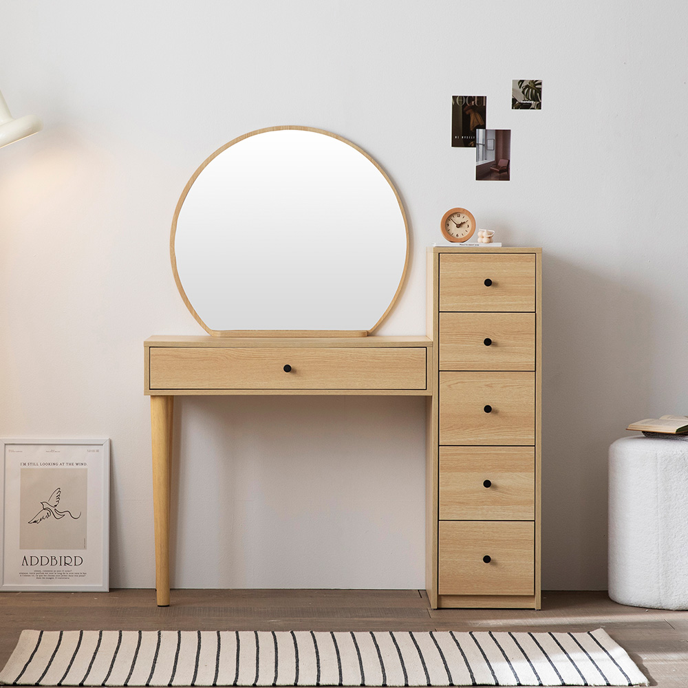 파로마 까밀라 원형거울 수납 화장대 방문설치 234,000원