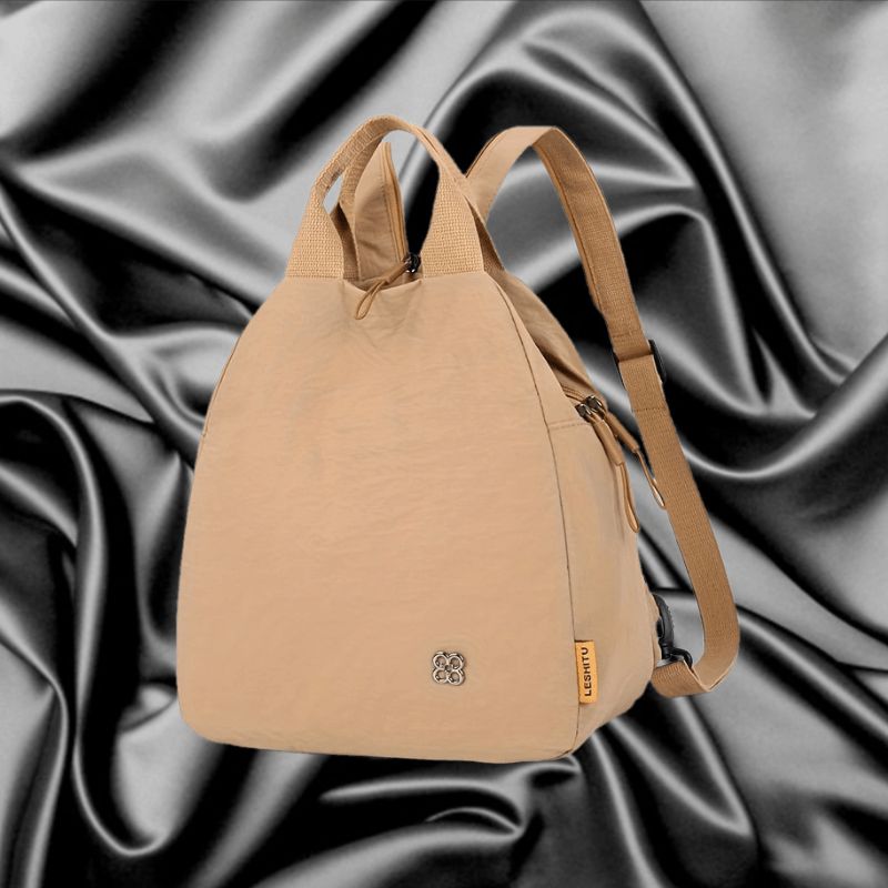 여성의 우아한 캐주얼 크로스바디 백팩 - 조절 가능한 스트랩  다중 컴파트먼트 내구성 있는 나일론 및 폴리에스터 라이닝 지퍼 클로저 베이지/카키/블랙 여행 일상 업무에 적합 여행용 32,700원