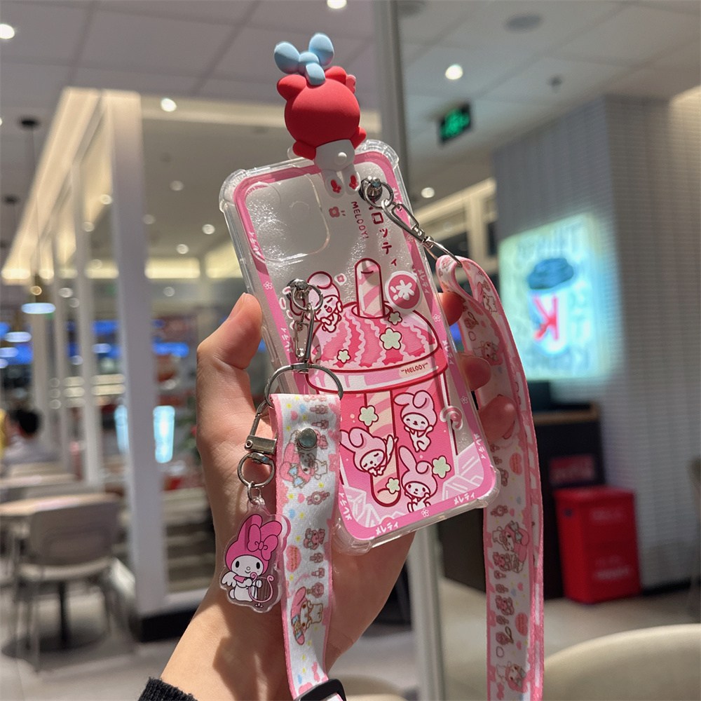 AT-M130 귀여운 마이멜로디 캐릭터 커플 목걸이 피규어 잼폰2 포켓몬폰2 M130 마이브키즈폰 케이스, 현재가 15,500원