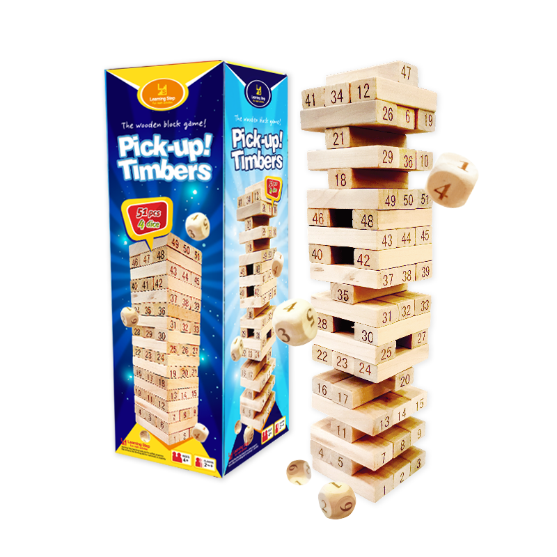씽크보드 픽업팀버 원목 젠가 (주사위 포함) 보드게임 나무블록 블록빼기 탑쌓기 KC인증 10,000원