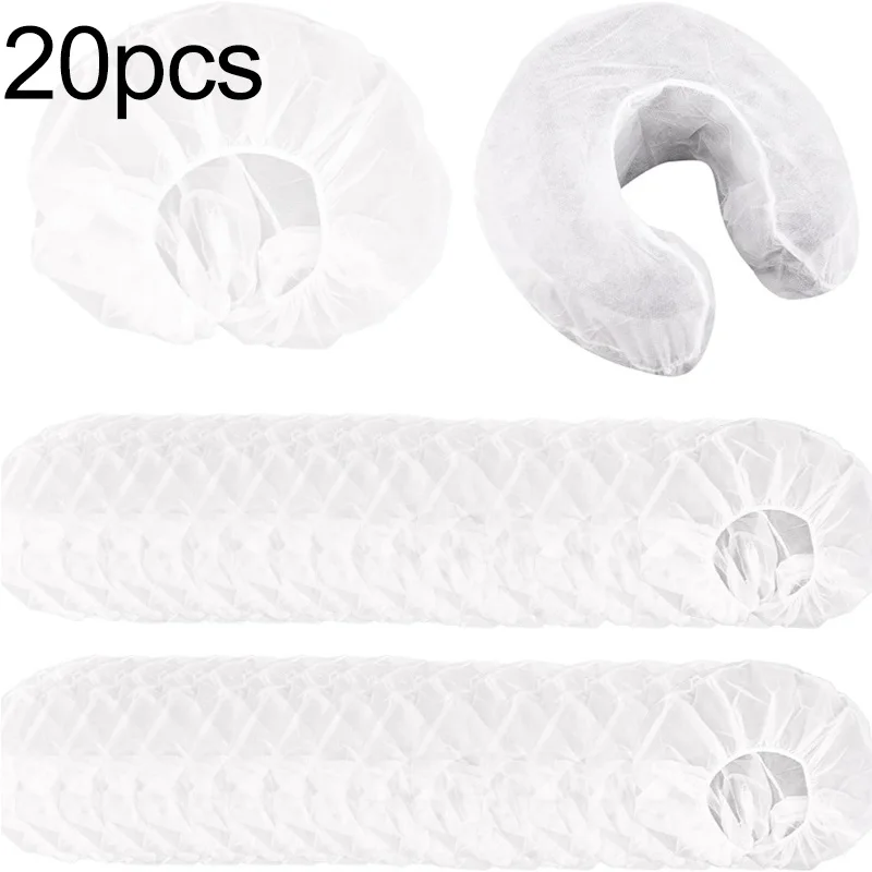 100/10pcs 부직포 U 자형 머리 받침 베개 커버 일회용 마사지 페이스 레스트 크래들 커버 장착형 머리 받침 13,000원